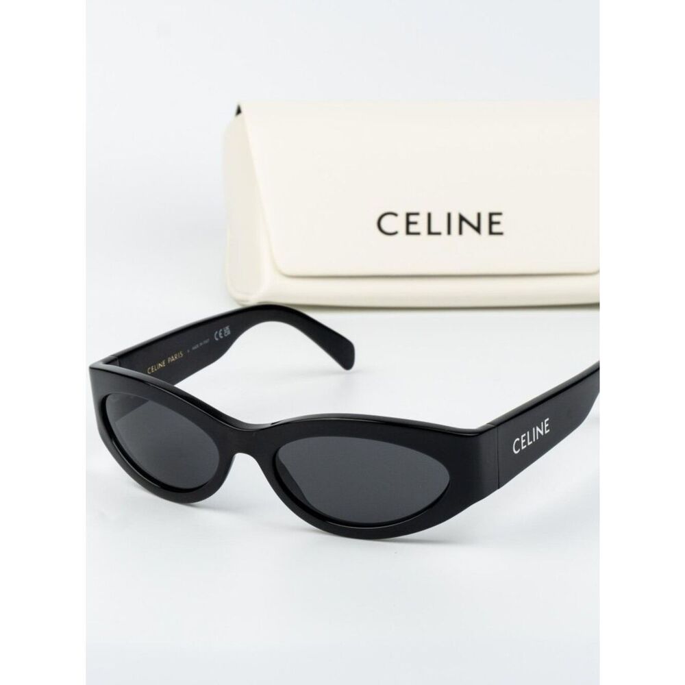 Celine Women Sunglasses Black Grey Cat Eye CL40288I MONOCHROMS 01A NEW AUTHENTIC